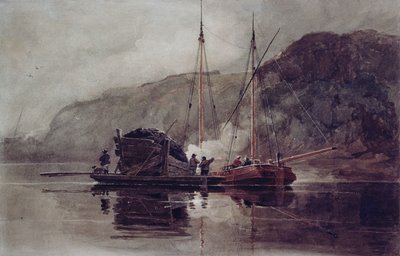 Barcazas de carbón en el Medway de Luke Clennell